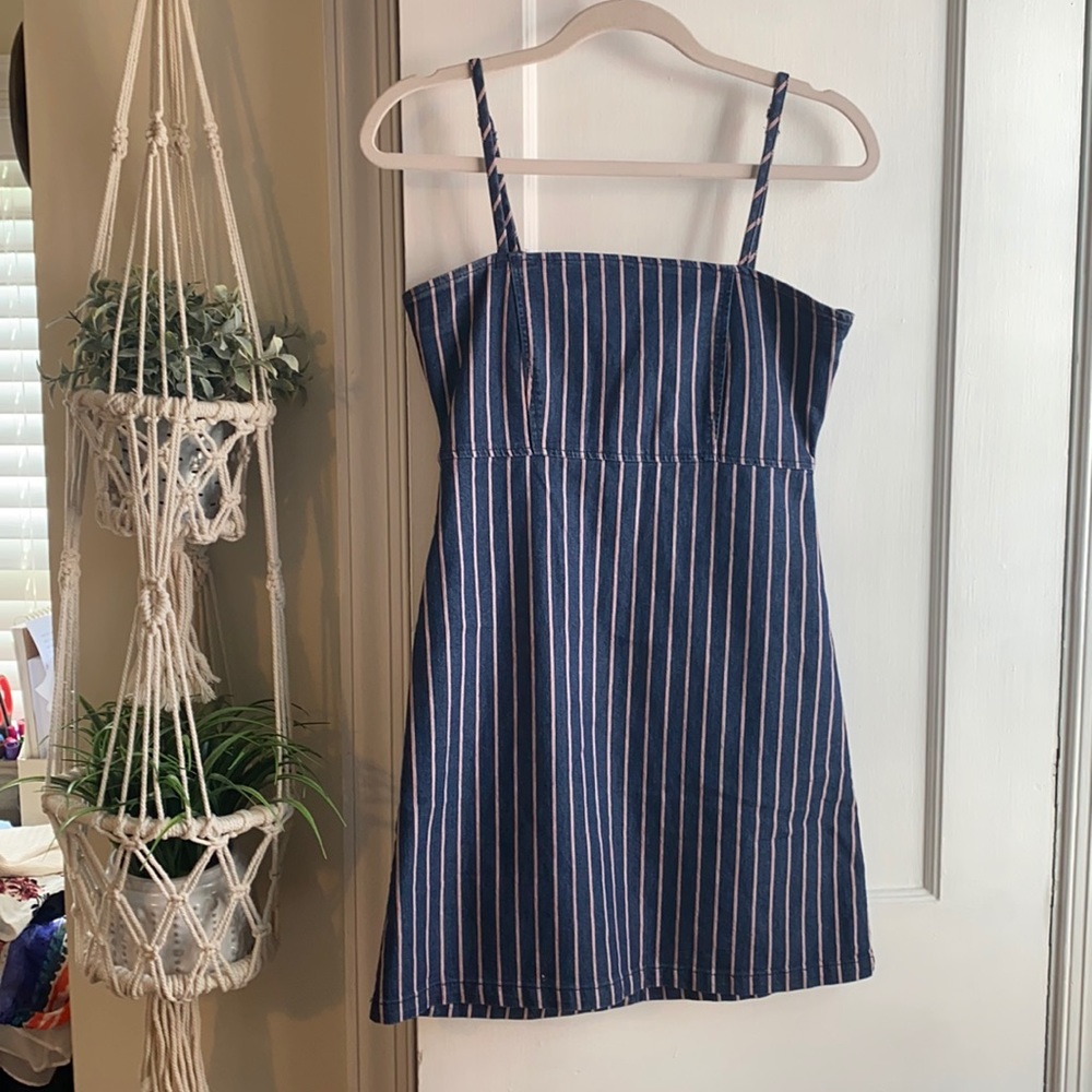 Altar’d State Stripe Denim Mini Dress